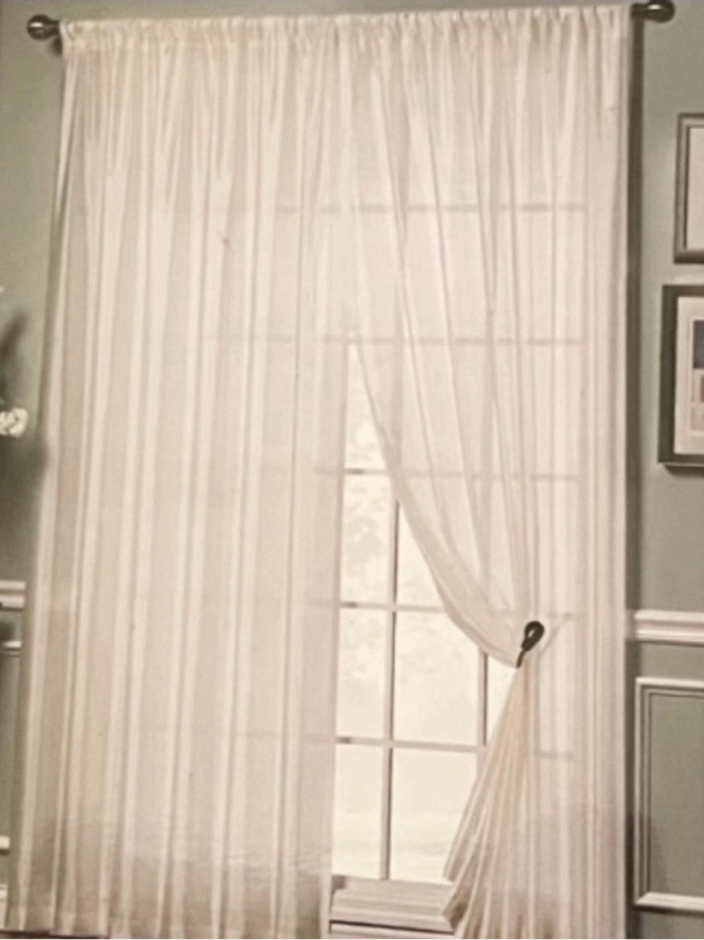 💞 New 54" x 84" Sheer White Curtain Panel